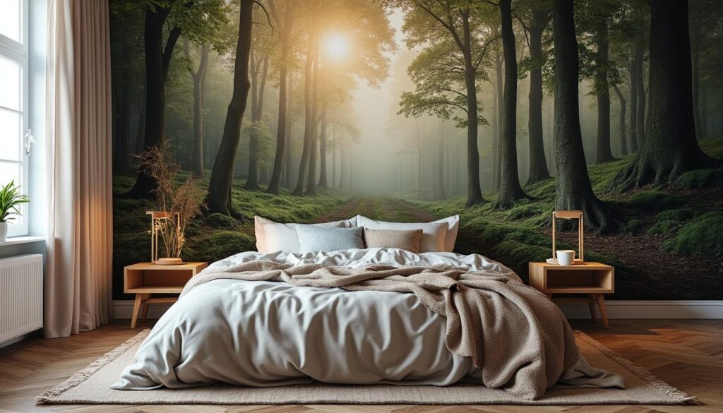 Créer une ambiance cosy avec un panorama mural dans la chambre