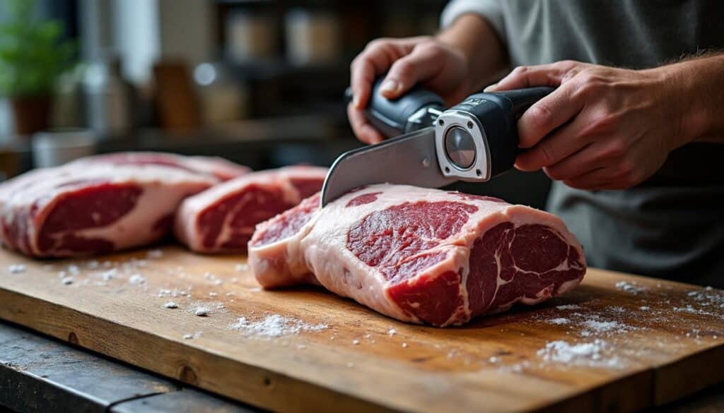 Scie électrique pour la viande : découpe rapide et précise
