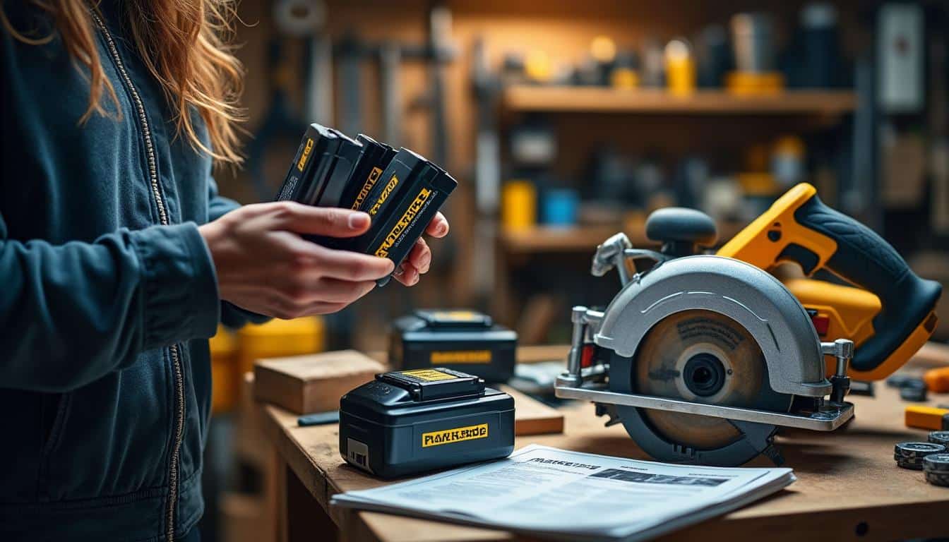 Illustration: Comment choisir la batterie adaptée à la scie circulaire Parkside ?