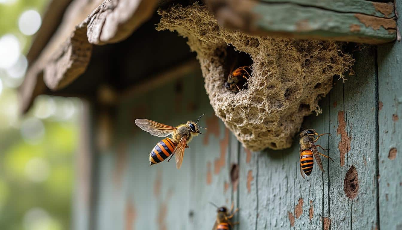 Nid de guêpe sous la toiture : détection, risques et solutions sûres