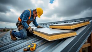 Panneau sandwich pour toiture de 6 mètres : isolation et pose facile