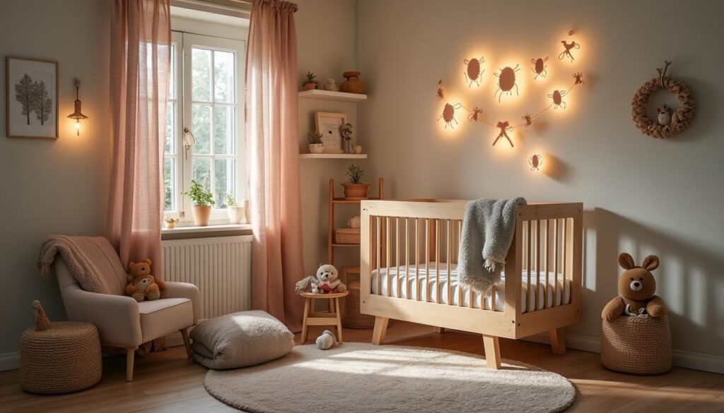 Applique murale pour chambre de bébé : lumière douce et sécurisée