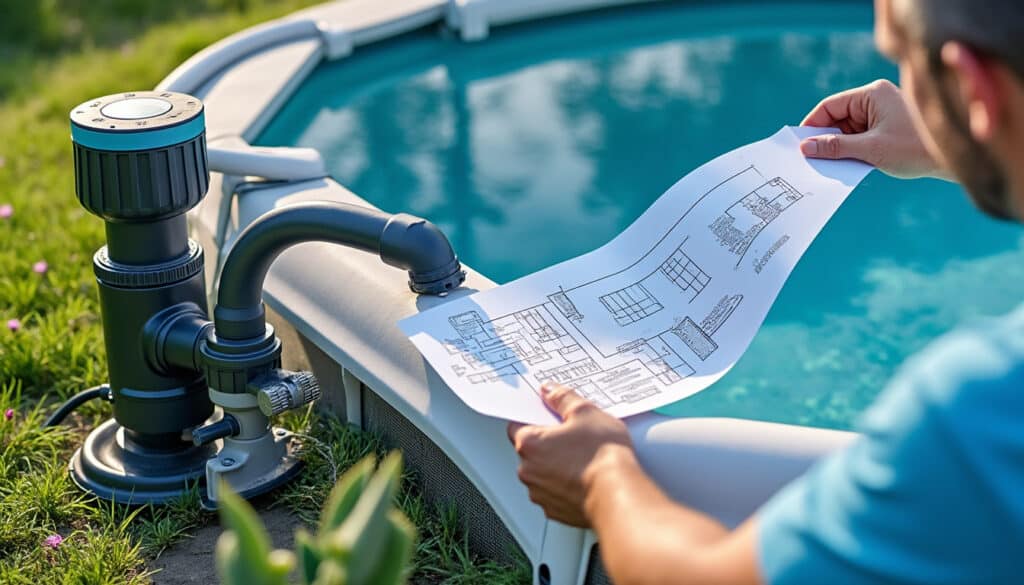 Raccordement du schéma de branchement de la pompe piscine hors sol