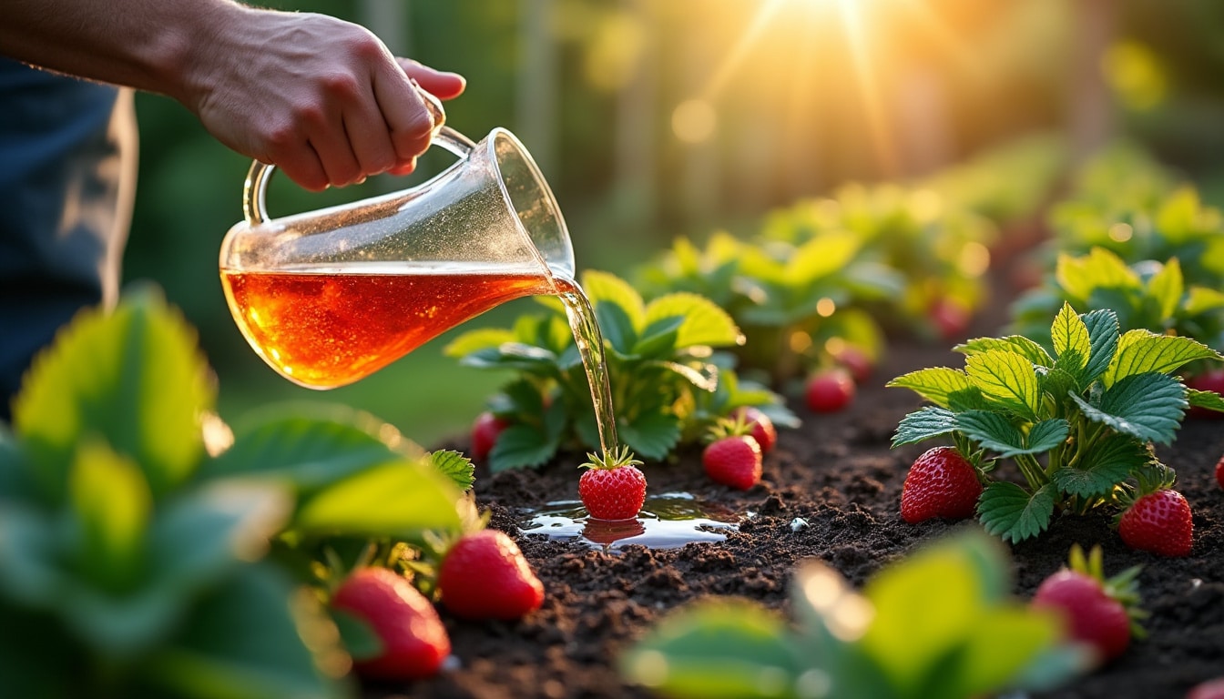 Illustration: Qu’est-ce qu’un engrais liquide spécialement conçu pour le fraisier ?