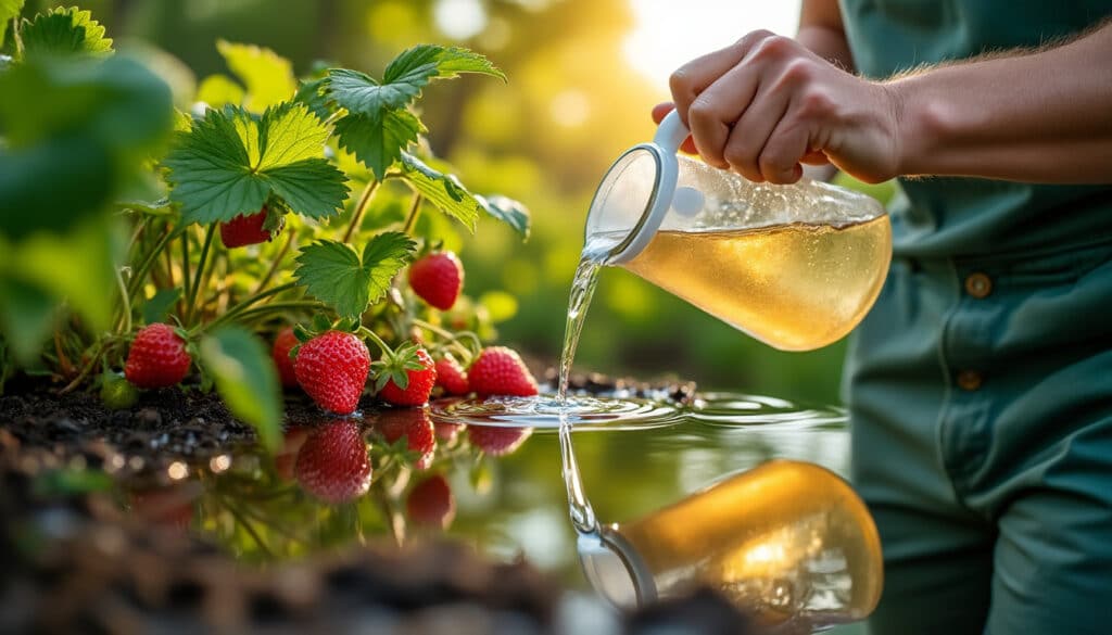 Engrais liquide pour fraisier : guide complet pour une récolte abondante