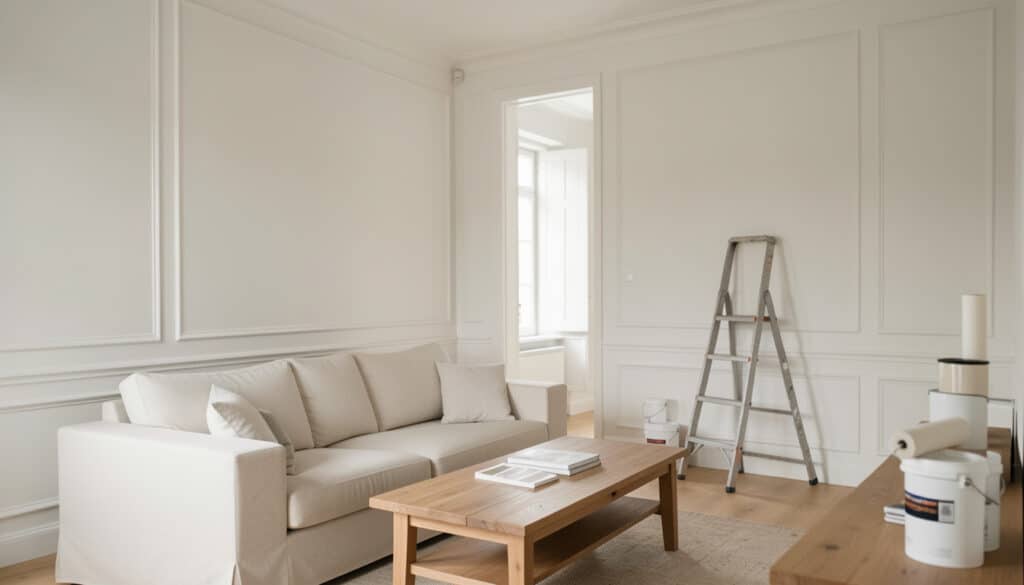 Peinture blanche mate pour murs et plafonds intérieurs