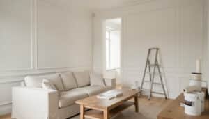 Peinture blanche mate pour murs et plafonds intérieurs