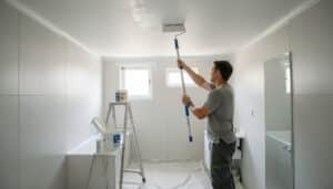 Peindre le plafond d’une salle de bain sans défauts