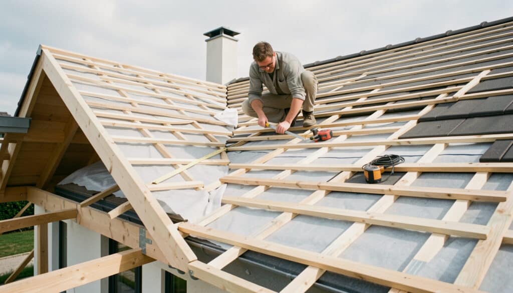 Lattage de toiture : pose, ventilation et erreurs