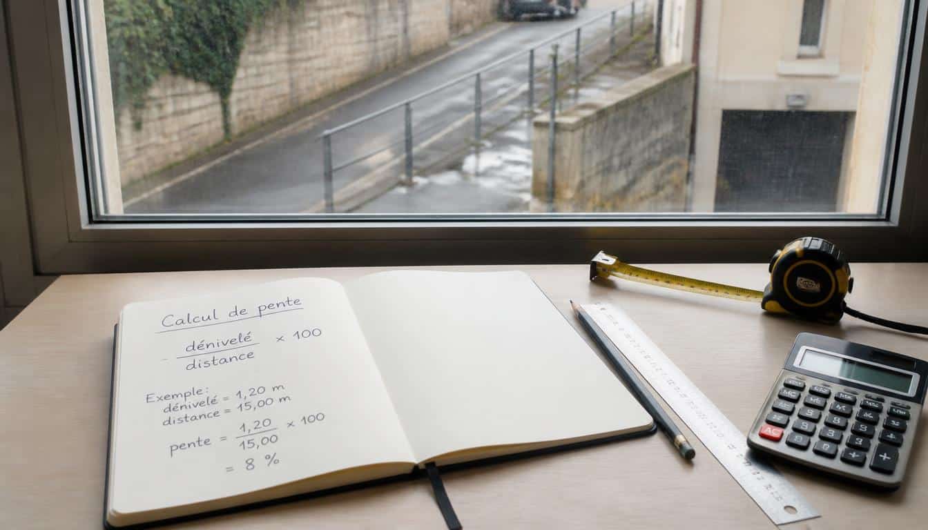 Comment calculer une pente en pourcentage simplement